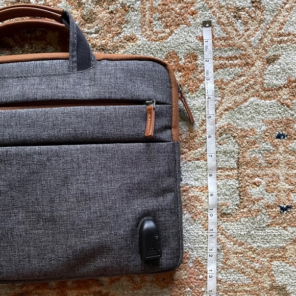 Domiso 13.3" Waterproof Functional Laptop Sleeve Briefcase With USB Battery Cord - Picture 14 of 15